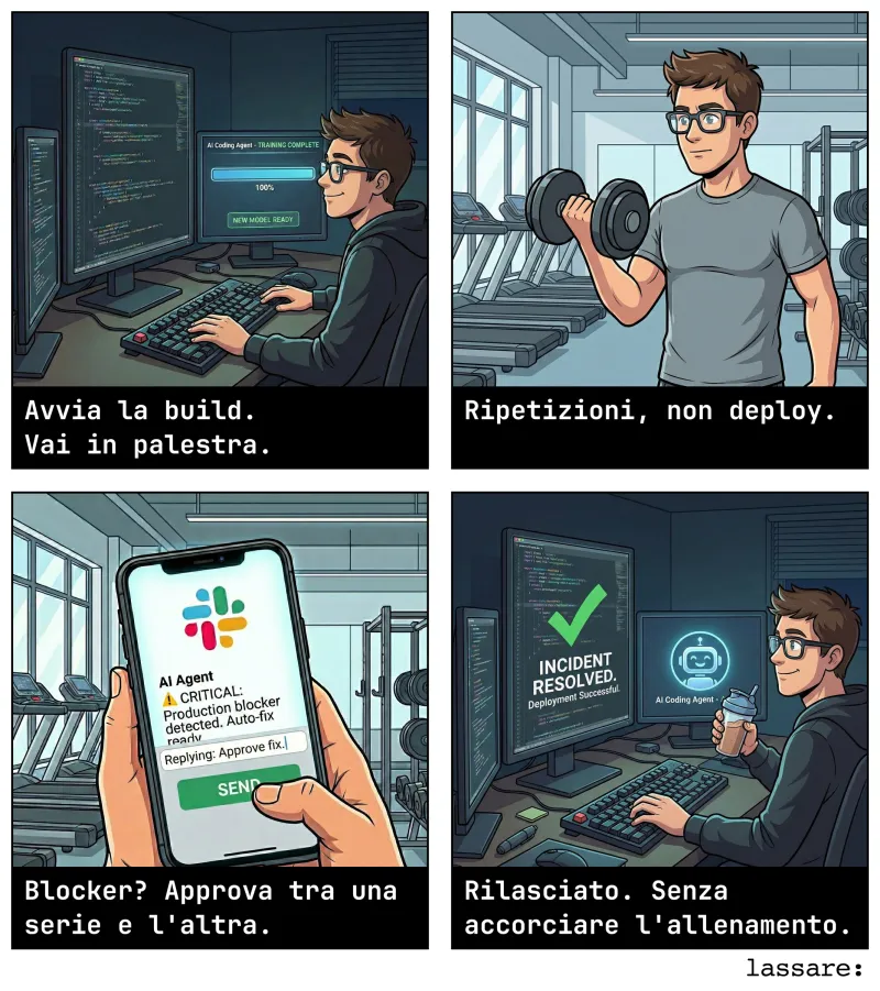 Gemini CLI inoltrato su Slack da Lassare — tieni il tuo agente AI attivo mentre sei in palestra